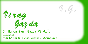 virag gazda business card